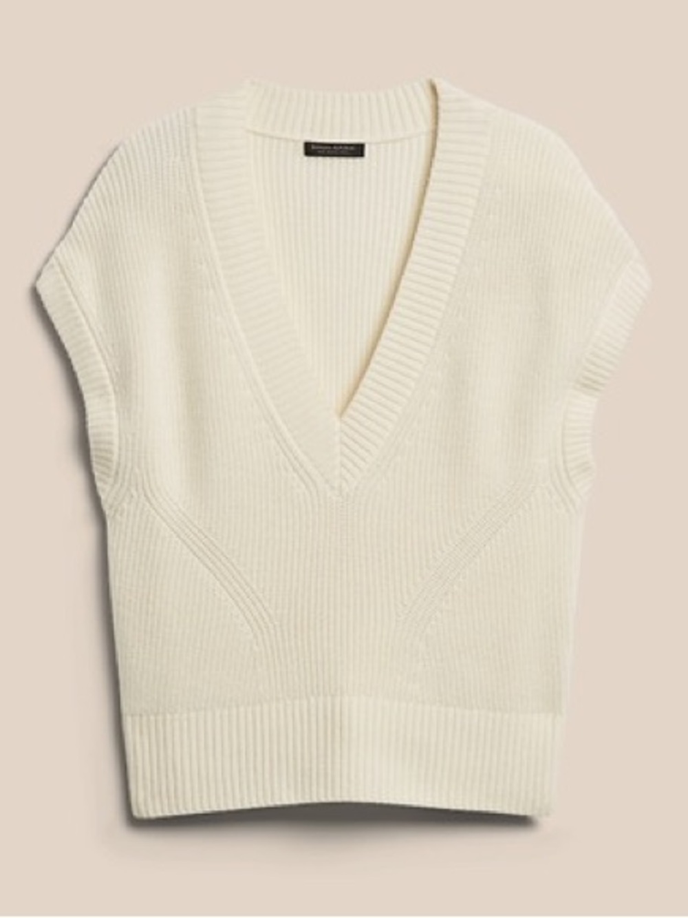 BANANA REPUBLIC Oversized Washable Merino Wool Sweater Vest sz M - Picture 4 of 10